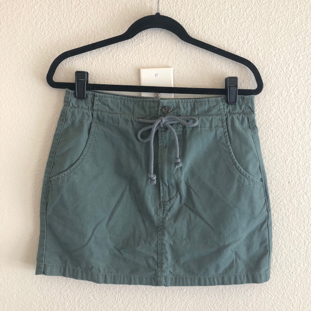 Army green cargo mini skirt